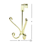Load image into Gallery viewer, Home Basics Over the Door Double Hook, Gold $3.00 EACH, CASE PACK OF 12
