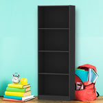 Load image into Gallery viewer, Home Basics 4 Shelf Book Case, Black $60.00 EACH, CASE PACK OF 1
