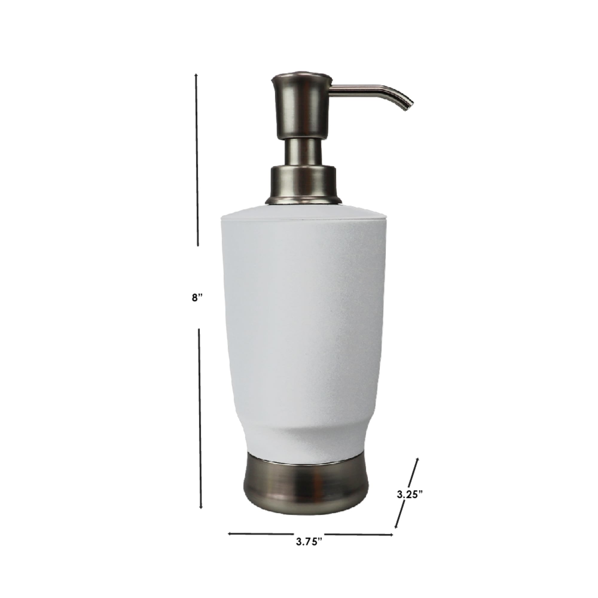 Home Basics Rubberized Plastic Countertop Soap Dispenser, White $5.00 EACH, CASE PACK OF 12