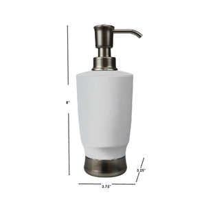 Home Basics Rubberized Plastic Countertop Soap Dispenser, White $5.00 EACH, CASE PACK OF 12
