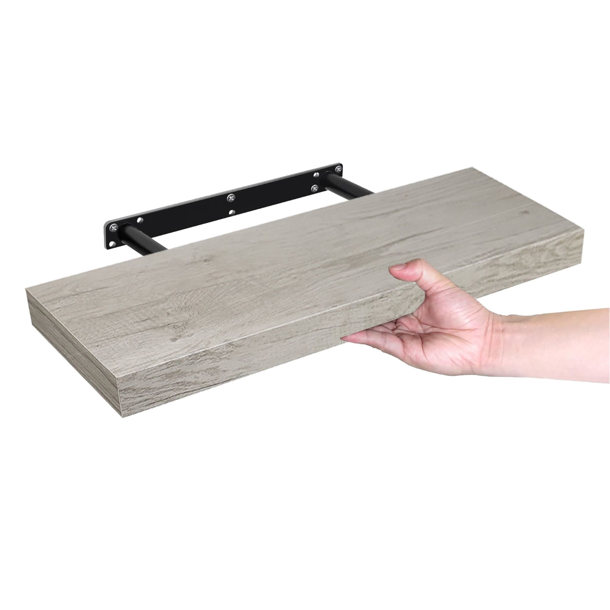 Home Basics 30" MDF Floating Shelf, Grey $12.00 EACH, CASE PACK OF 6