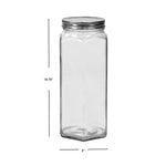 Load image into Gallery viewer, Home Basics 61 oz. X-Large Hexagon Glass Canister, Clear $4.00 EACH, CASE PACK OF 12
