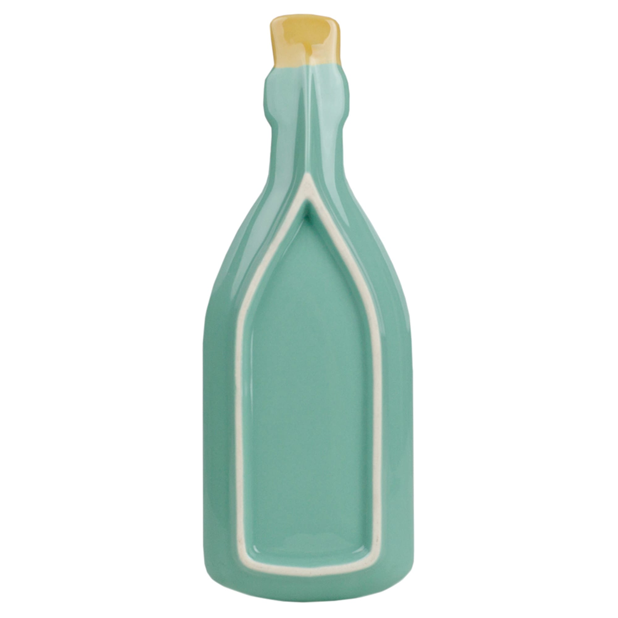 Home Basics Dinner is Poured Wine Shape Ceramic Spoon Rest, Teal $4.00 EACH, CASE PACK OF 24