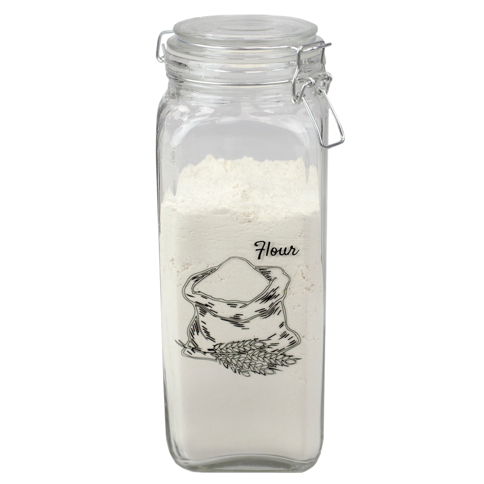 Home Basics Ludlow 67 oz. Glass Canister with Metal Clasp, Clear $7.00 EACH, CASE PACK OF 12