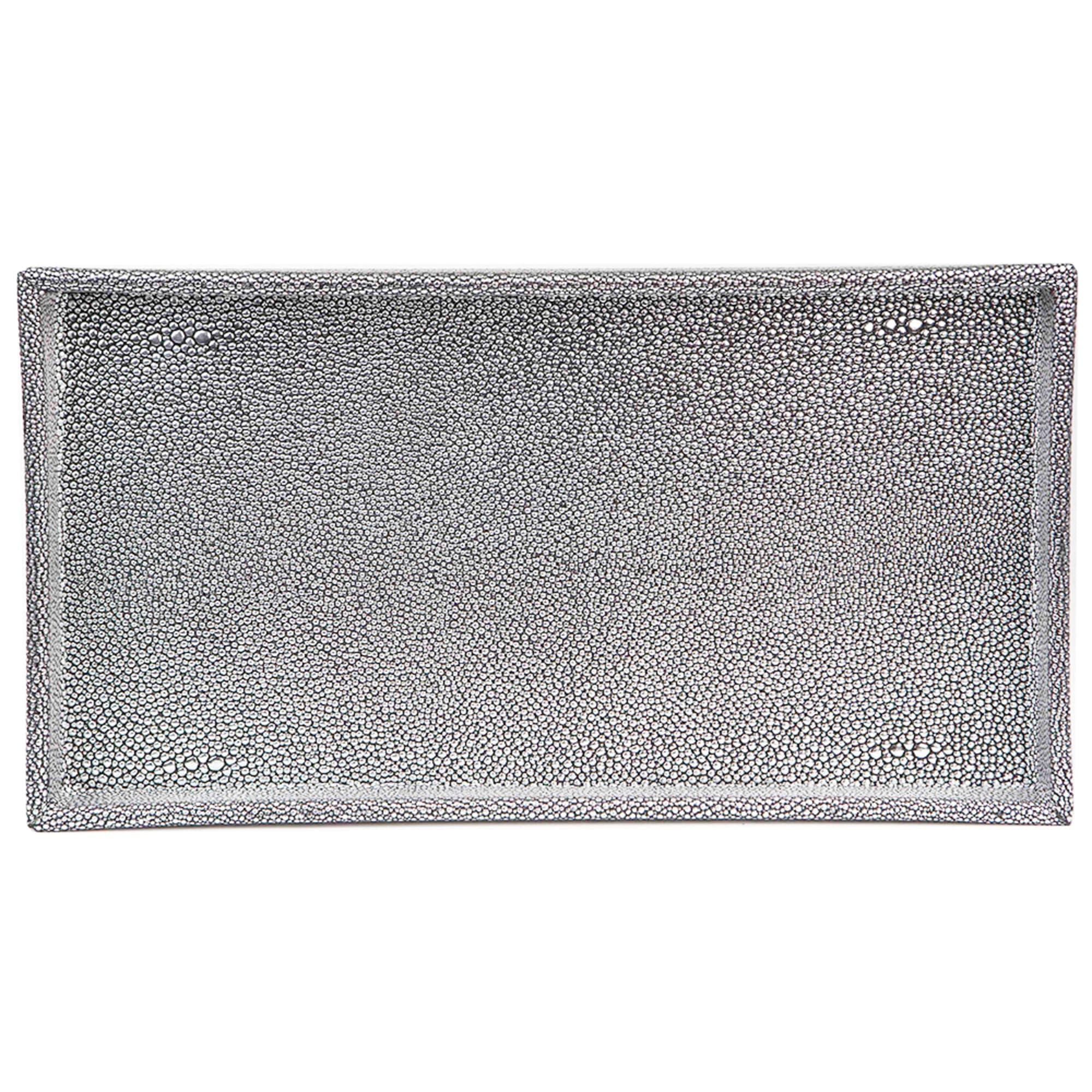 Home Basics Plastic Vanity Tray, Silver $5.00 EACH, CASE PACK OF 8