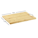 Load image into Gallery viewer, Home Basics 12&quot; x 16&quot; Bamboo Cutting Board with Juice Groove and Stainless Steel Handle $6.50 EACH, CASE PACK OF 12
