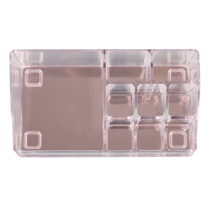 Home Basics Large Plastic Cosmetic Organizer with Rose Bottom $4.00 EACH, CASE PACK OF 12