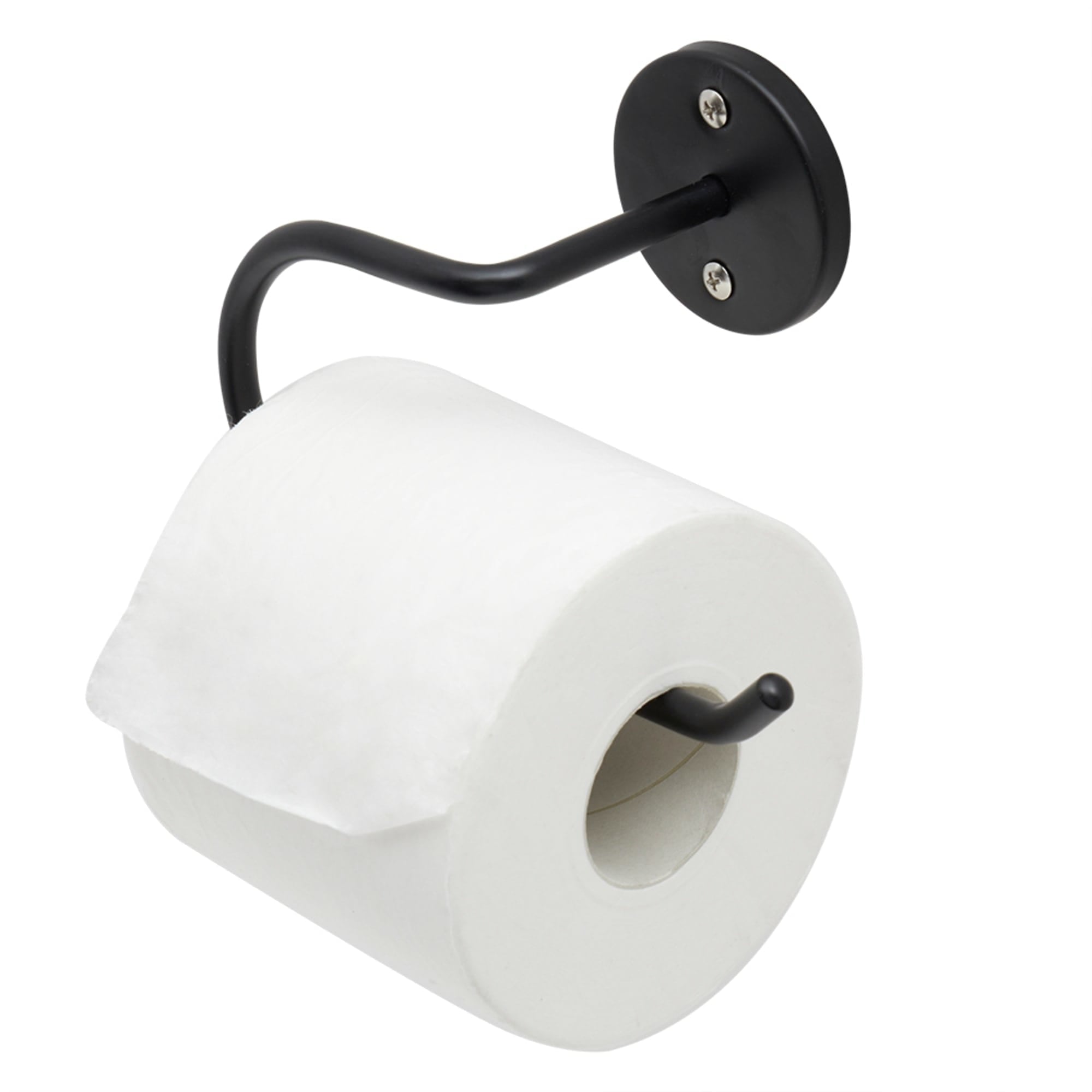 Home Basics Heavy Duty Free-Standing Dispensing Toilet Paper Holder, Satin  Nickel 
