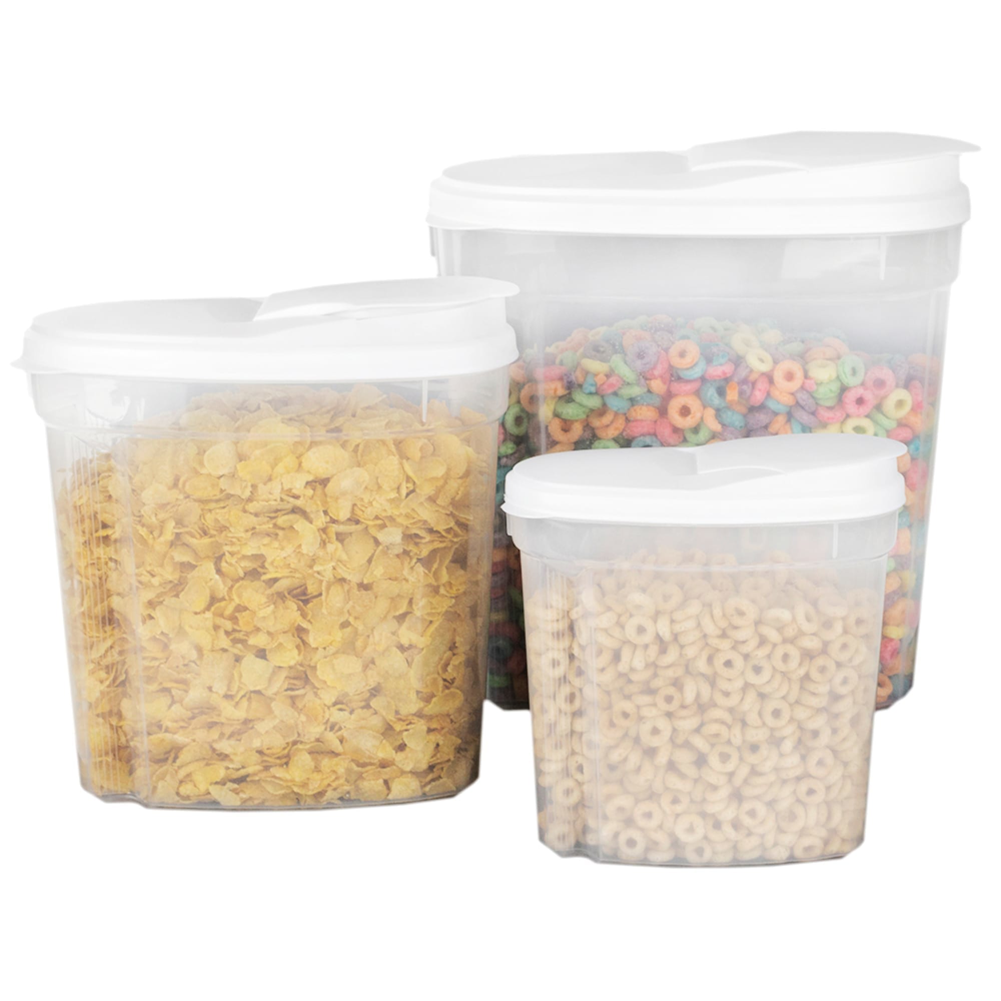 Home Basics 3 Piece Plastic Containers $8.00 EACH, CASE PACK OF 12