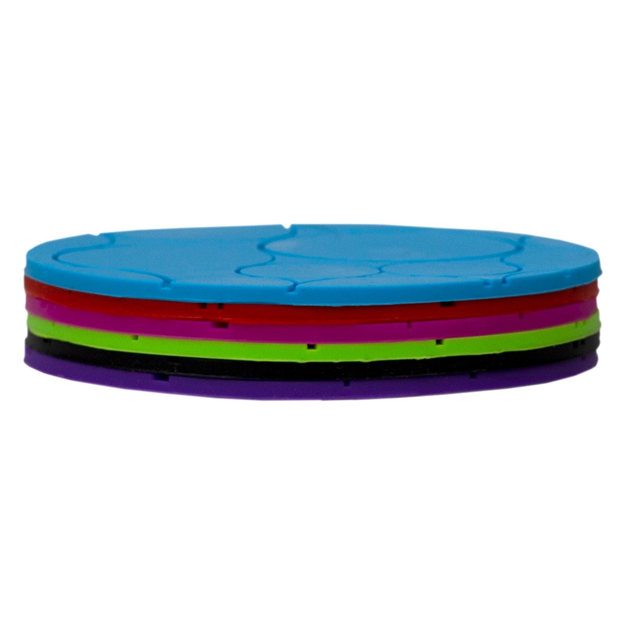 Home Basics Non-Slip Round Silicone Coasters, Multi-color $5.00 EACH, CASE PACK OF 48