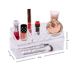 Load image into Gallery viewer, Home Basics Plastic Cosmetic Organizer with Drawer, Clear $5.00 EACH, CASE PACK OF 12
