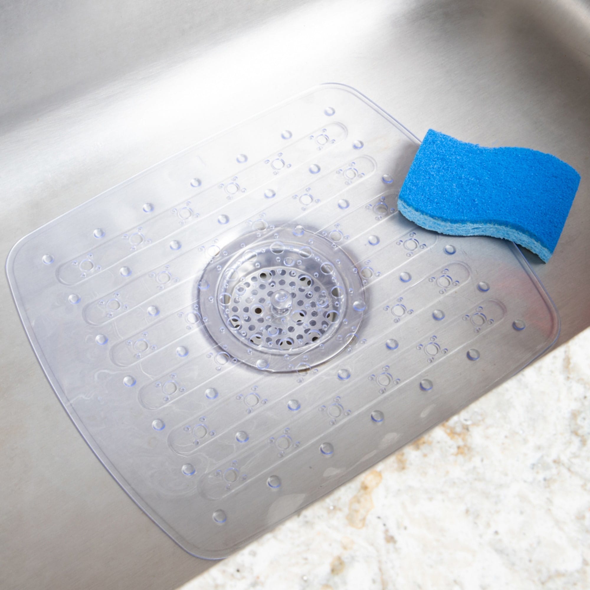 Home Basics Small PVC Sink Mat, Clear $2.00 EACH, CASE PACK OF 24