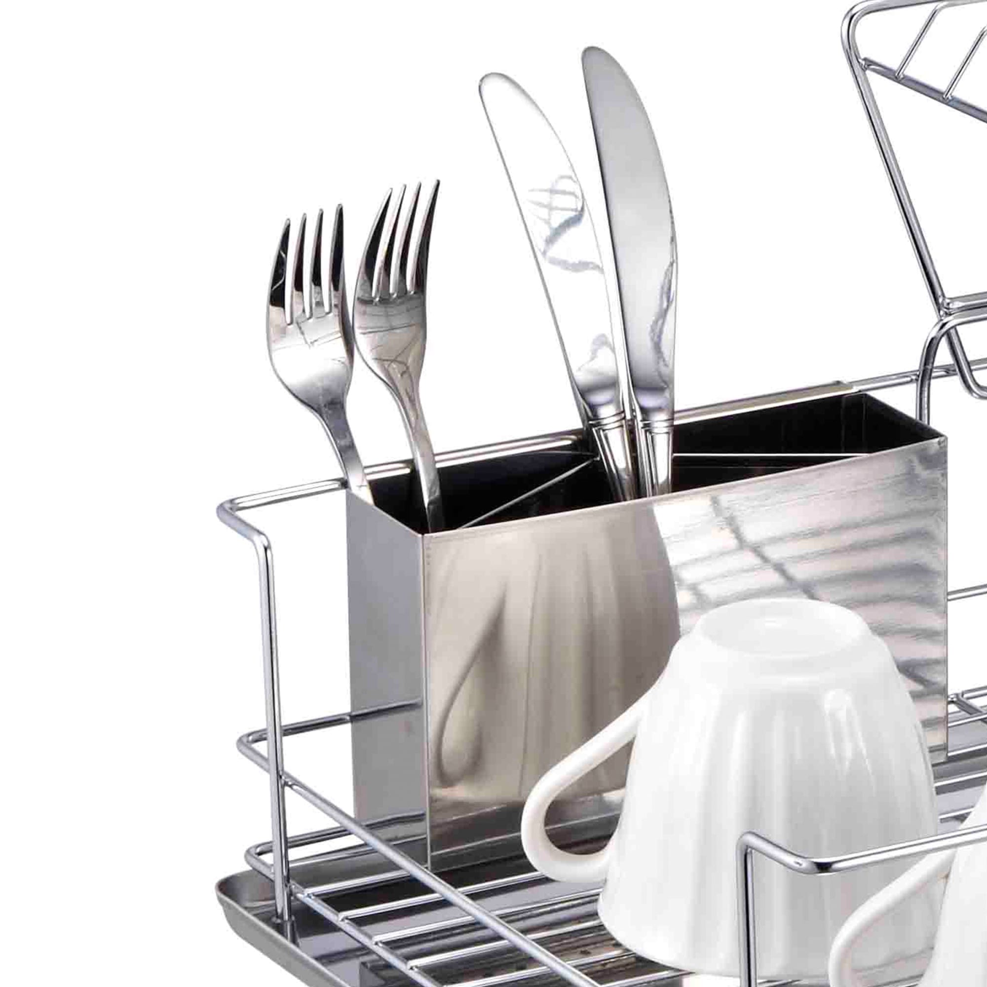 Home Basics 2-Tier 3 Piece Steel Dish Drainer $25.00 EACH, CASE PACK OF 6