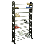 Load image into Gallery viewer, Home Basics 50 Pair Metal Shoe Rack, Black $25.00 EACH, CASE PACK OF 6
