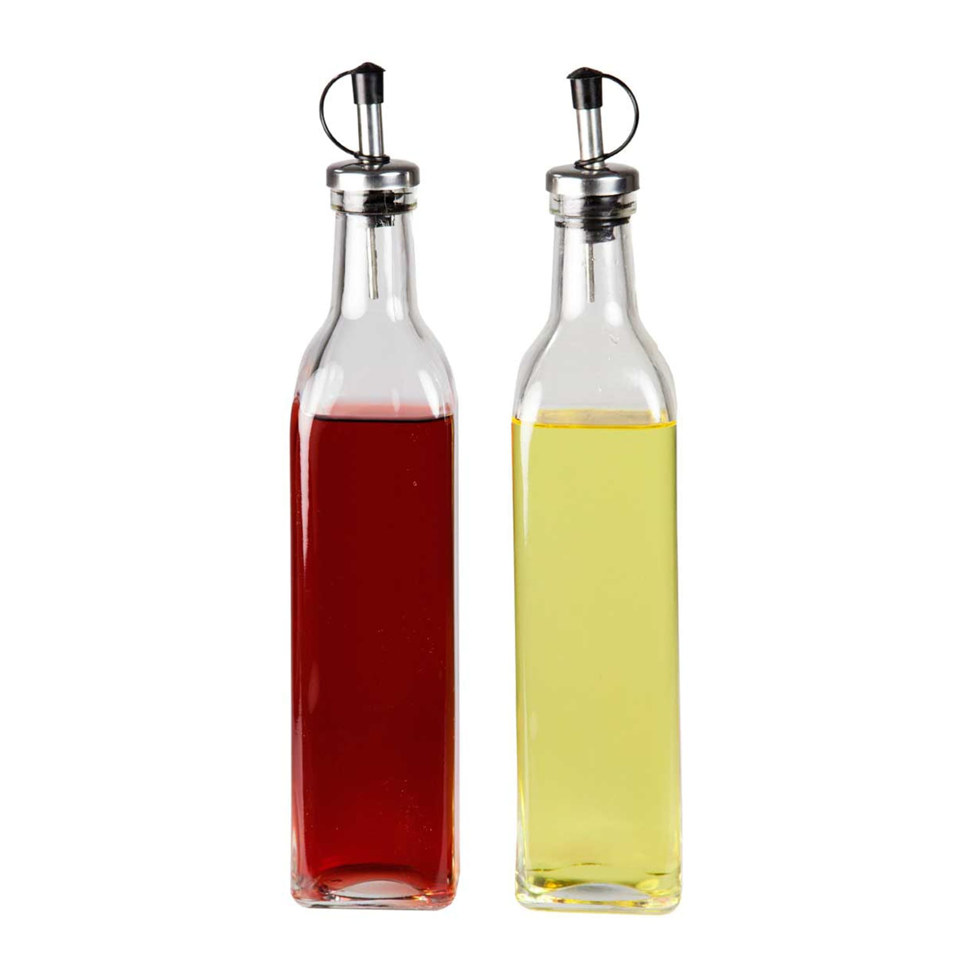 Home Basics Leak Proof Easy Pour Oil and Vinegar Bottle, (Set of 2), Clear $4.00 EACH, CASE PACK OF 12