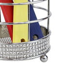 Load image into Gallery viewer, Home Basics Pave Steel Cutlery Holder with Mesh Bottom and Non-Skid Feet, Chrome $4 EACH, CASE PACK OF 12
