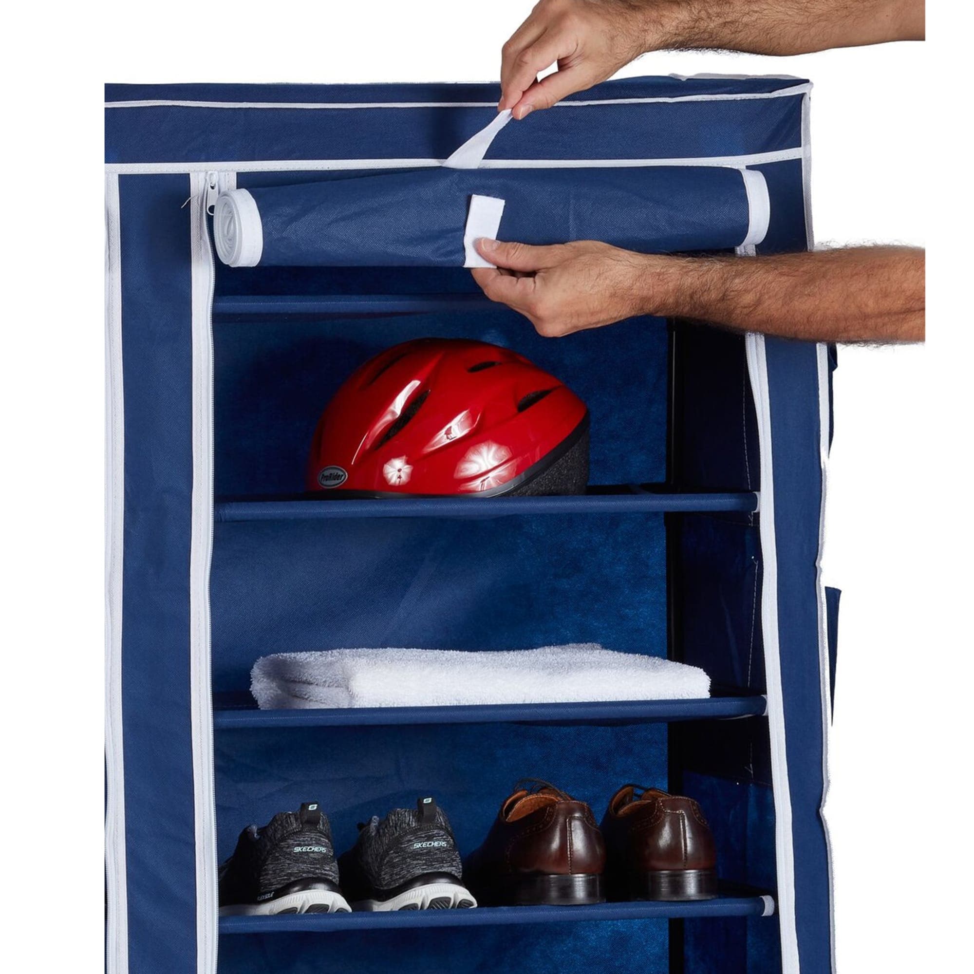 Home Basics 8-Tier Portable Polyester Shoe Closet, Navy $20.00 EACH, CASE PACK OF 5