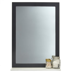 Home Basics Vanity Mirror With Shelf, Grey $25.00 EACH, CASE PACK OF 1