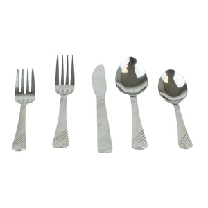 Home Basics River 20 Piece Stainless Steel Flatware Set, Silver $8.00 EACH, CASE PACK OF 12