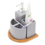 Load image into Gallery viewer, Home Basics Scandinavian 4 Piece Bath Accessory Set $10.00 EACH, CASE PACK OF 12
