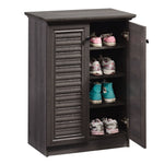 Load image into Gallery viewer, Home Basics 4 Tier Shoe Cabinet with Louvered Doors, Ash $100.00 EACH, CASE PACK OF 1
