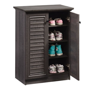 Home Basics 4 Tier Shoe Cabinet with Louvered Doors, Ash $100.00 EACH, CASE PACK OF 1