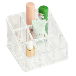 Home Basics Small 9 Compartment Plastic Cosmetic Organizer, Clear $2.50 EACH, CASE PACK OF 12
