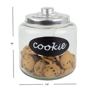 Home Basics Large Glass Cookie Jar with Metal Top $8.00 EACH, CASE PACK OF 8