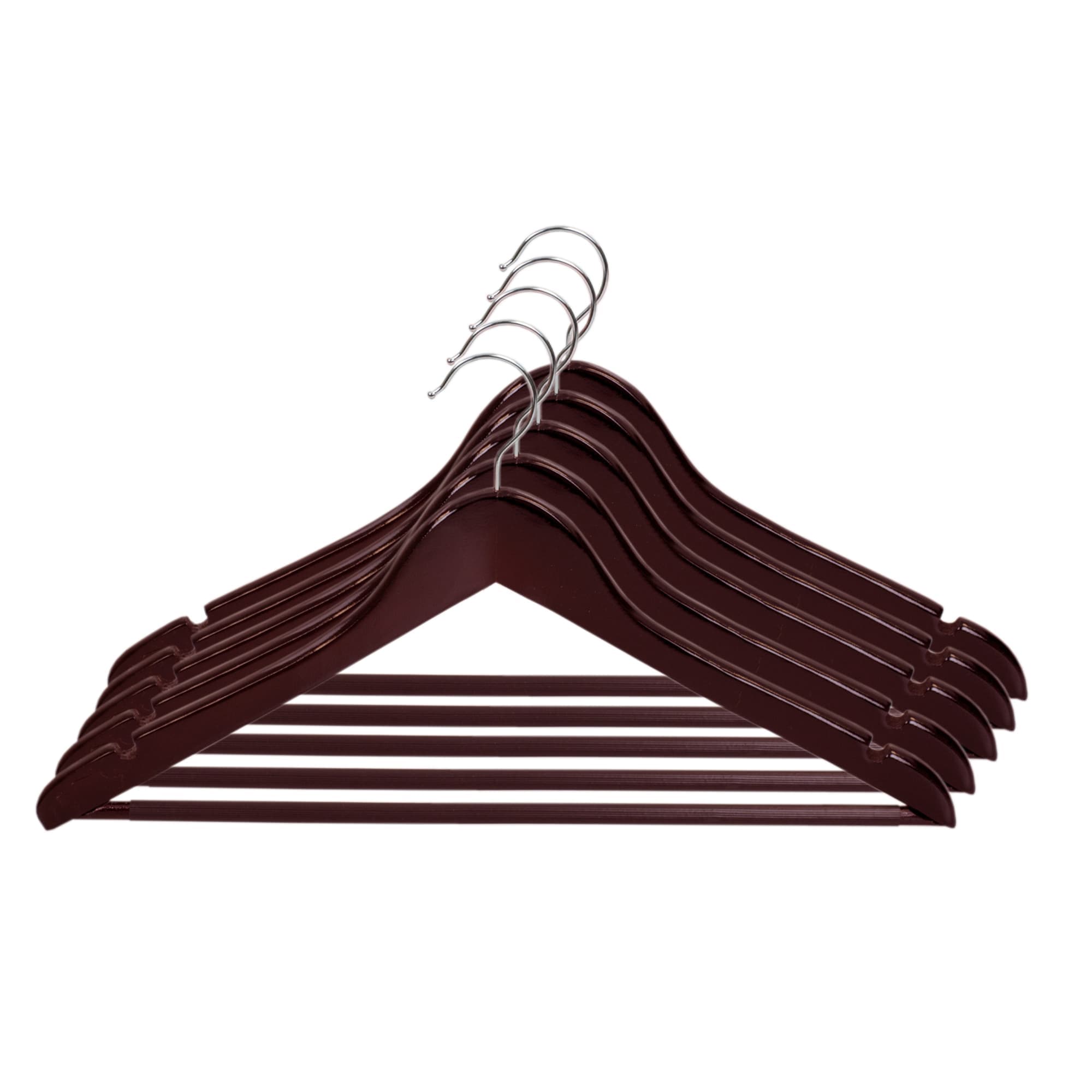 Home Basics Non-Slip Wood Hanger, (Pack of 5), Cherry $5.00 EACH, CASE PACK OF 12