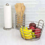 Load image into Gallery viewer, Home Basics Simplicity Steel Fruit Basket, Satin Nickel $10.00 EACH, CASE PACK OF 12
