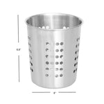 Load image into Gallery viewer, Home Basics Classic Perforated Quick Draining Stainless Steel Cutlery Holder, Silver $3.00 EACH, CASE PACK OF 12
