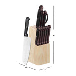 Load image into Gallery viewer, Home Basics 13 Piece Knife Set with Block in Black $10.00 EACH, CASE PACK OF 12
