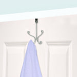 Load image into Gallery viewer, Home Basics Over the Door Double Hanging Hook, Chrome $3.00 EACH, CASE PACK OF 12
