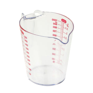 Kitchen Glass 32oz Measuring Cup Holds 1 Liter, Red Print 4 Cups