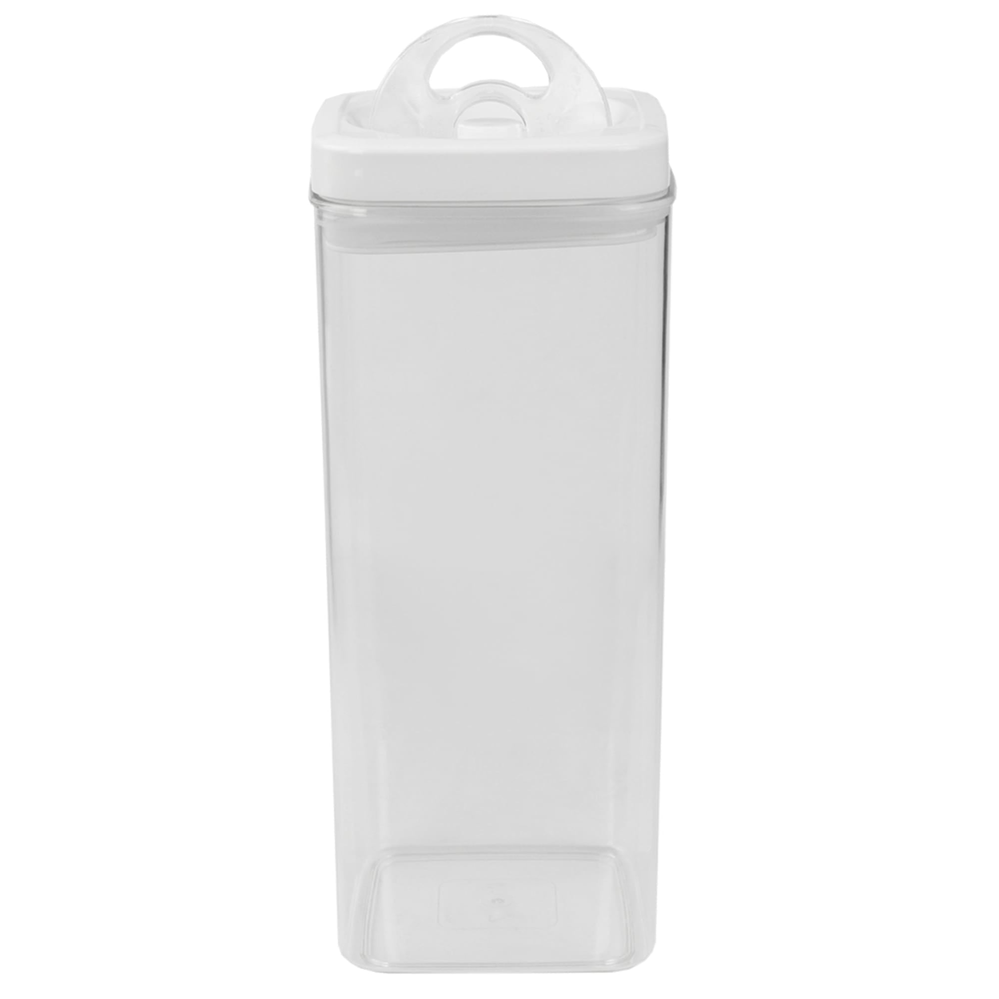 Home Basics 3.1 Liter Twist 'N Lock Air-Tight Square Plastic Canister, White $7.00 EACH, CASE PACK OF 6