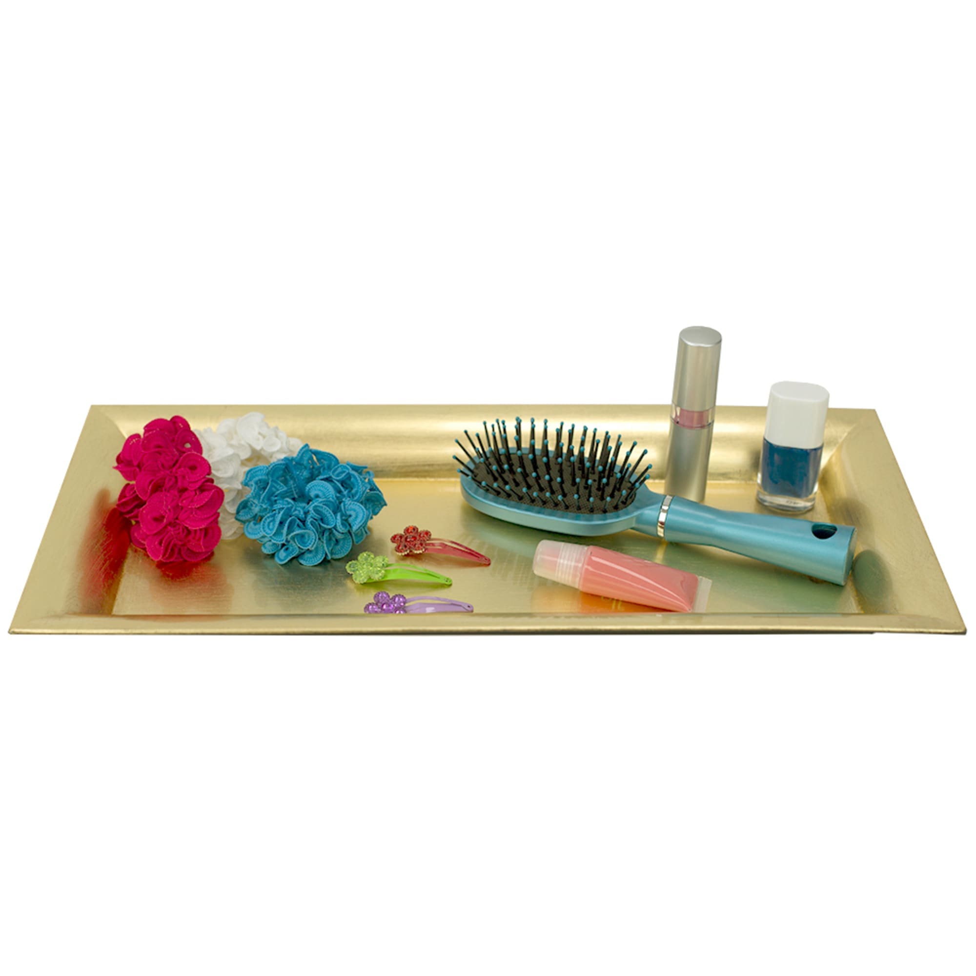 Home Basics Plastic Vanity Tray, Gold $4.00 EACH, CASE PACK OF 12