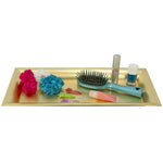 Load image into Gallery viewer, Home Basics Plastic Vanity Tray, Gold $4.00 EACH, CASE PACK OF 12
