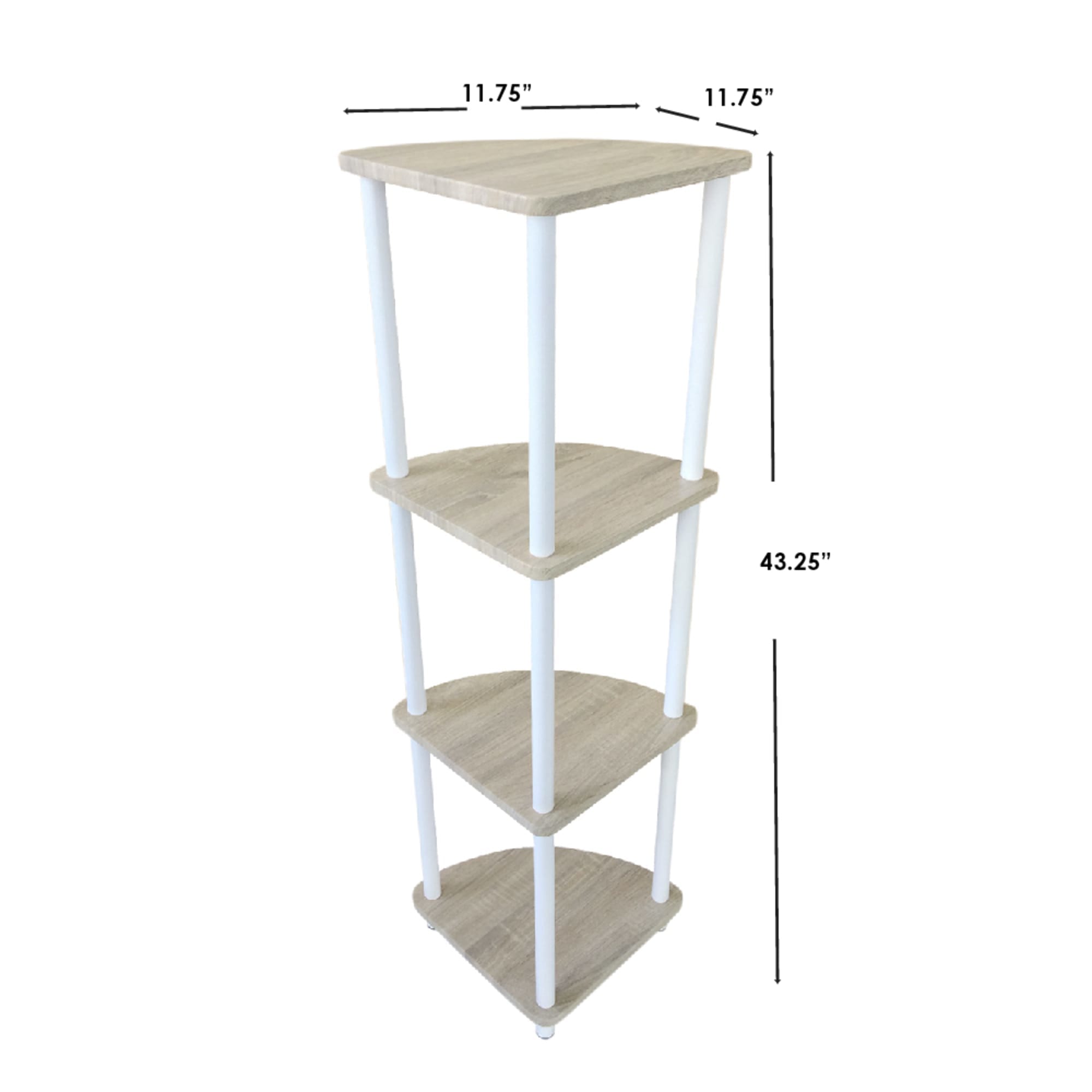 Home Basics MDF 4 Tier Arc Corner Shelf, Natural $25.00 EACH, CASE PACK OF 3