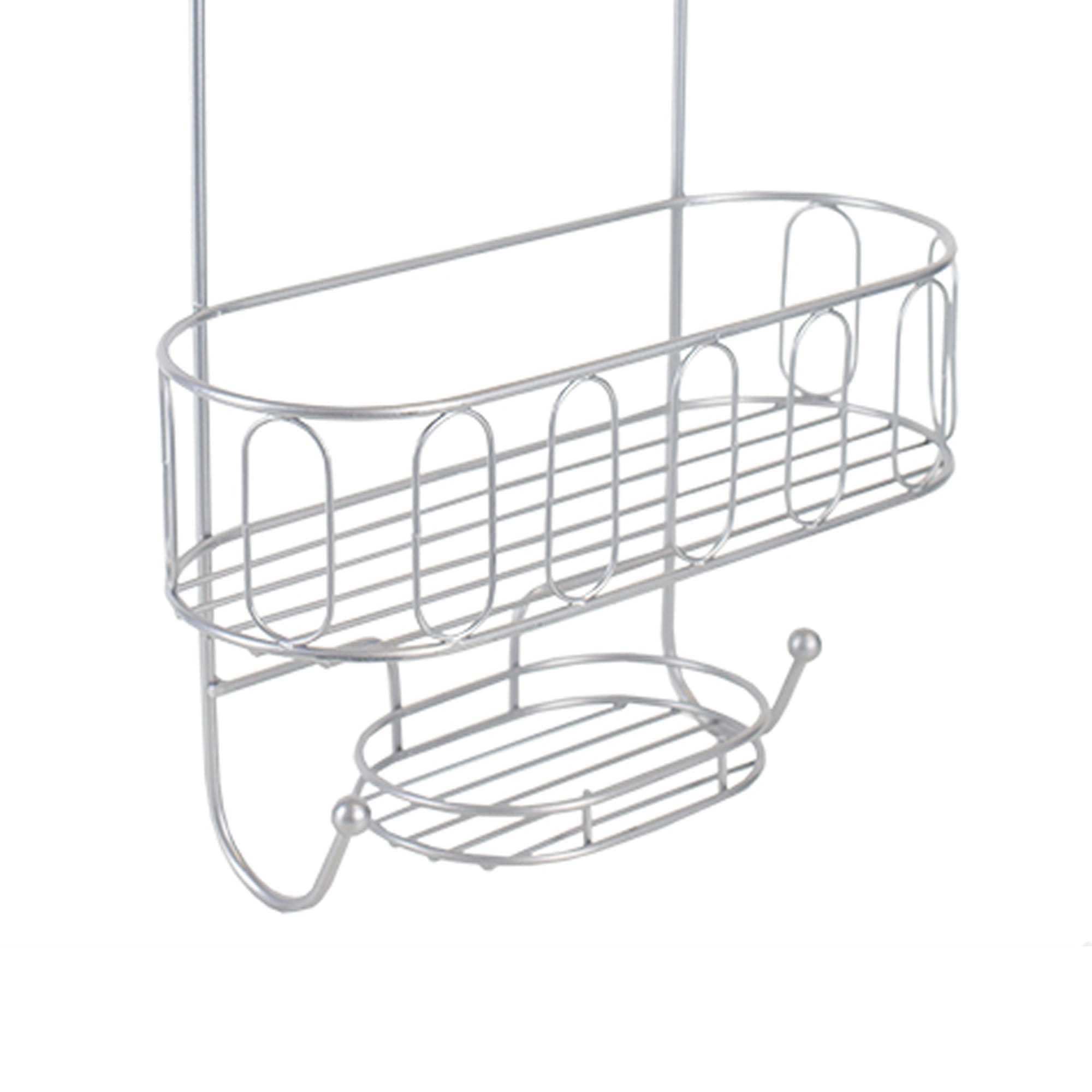 Home Basics Unity 2 Tier Shower Caddy with Bottom Hooks and Center Soap Dish Tray $15.00 EACH, CASE PACK OF 12