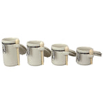 Load image into Gallery viewer, Home Basics 4 Piece Ceramic Canisters with Easy Open Air-Tight Clamp Top Lid and Wooden Spoons, Beige $20.00 EACH, CASE PACK OF 2
