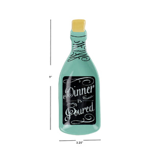 Home Basics Dinner is Poured Wine Shape Ceramic Spoon Rest, Teal $4.00 EACH, CASE PACK OF 24