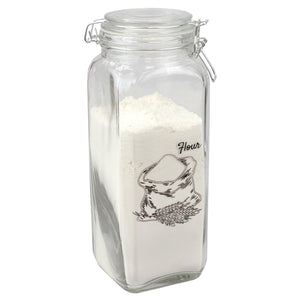 Home Basics Ludlow 67 oz. Glass Canister with Metal Clasp, Clear $7.00 EACH, CASE PACK OF 12