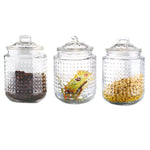 Load image into Gallery viewer, Home Basics Dott 40.5 oz. Glass Canister, (Set of 3), Clear $10.00 EACH, CASE PACK OF 8
