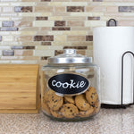 Load image into Gallery viewer, Home Basics Large Glass Cookie Jar with Metal Top $8.00 EACH, CASE PACK OF 8
