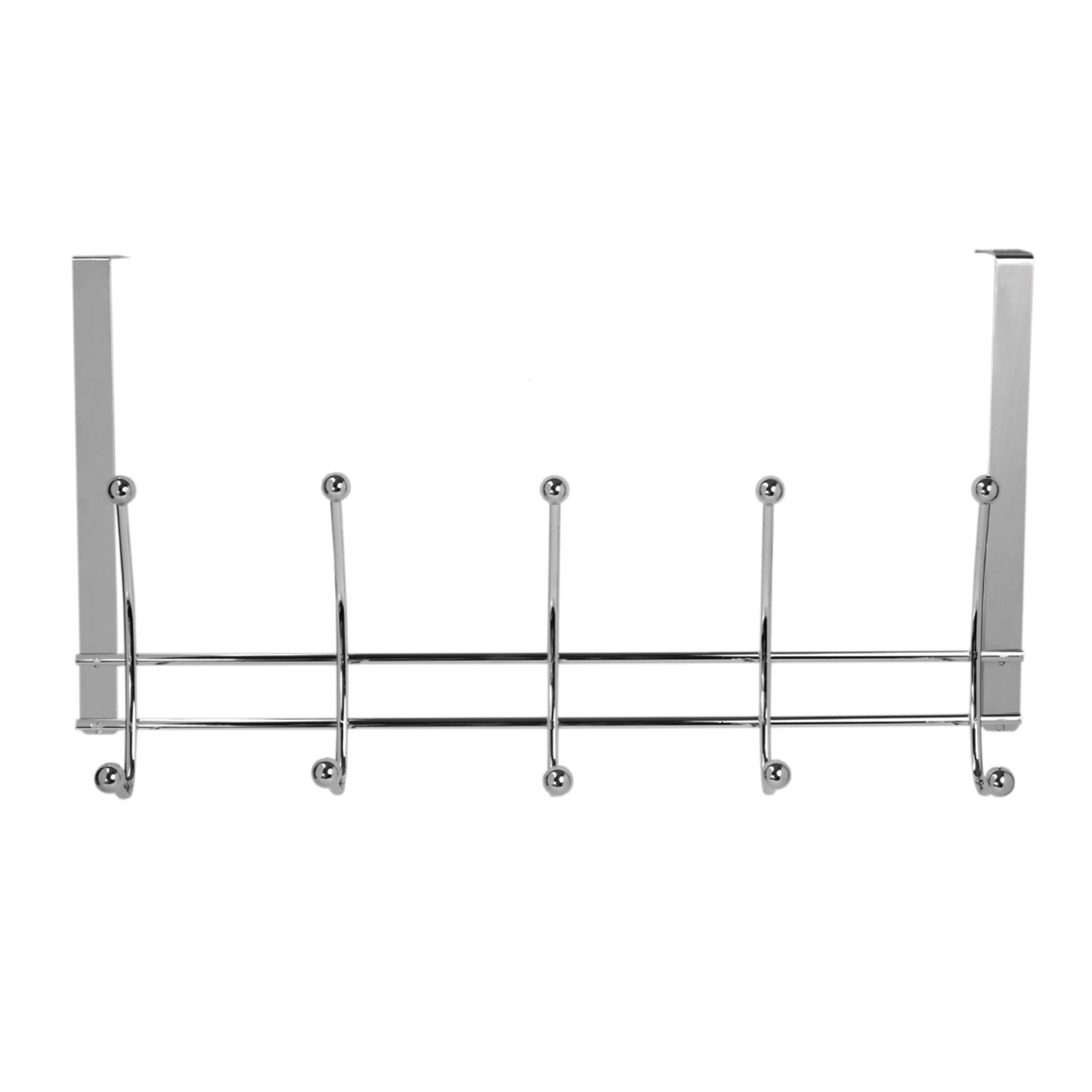 Home Basics Chrome Plated Steel Over the Door 5 hook Hanging Rack $8.00 EACH, CASE PACK OF 12