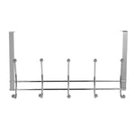 Load image into Gallery viewer, Home Basics Chrome Plated Steel Over the Door 5 hook Hanging Rack $8.00 EACH, CASE PACK OF 12
