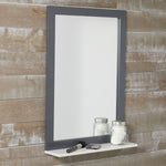 Load image into Gallery viewer, Home Basics Vanity Mirror With Shelf, Grey $25.00 EACH, CASE PACK OF 1
