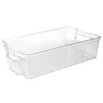 Load image into Gallery viewer, Home Basics Multi-Purpose Plastic Fridge Bin, Clear $5.00 EACH, CASE PACK OF 12
