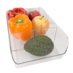 Load image into Gallery viewer, Home Basics 3 Compartment Plastic Fridge Bin, Clear $4.00 EACH, CASE PACK OF 12
