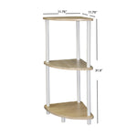 Load image into Gallery viewer, Home Basics MDF 3 Tier Arc Corner Shelf, Natural $20.00 EACH, CASE PACK OF 3
